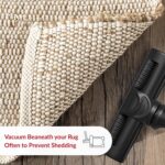 nuLOOM 9'6" x 13'6" Elfriede Jute & Cotton Hand Woven Area Rug, Natural, Solid Rustic Farmhouse Style, Weaved Design, Natural Fiber, for Bedroom, Living Room, Dining Room, Hallway, Office, Entryway - Image 5