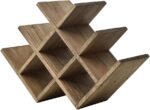 KIRIGEN Wooden 8-Bottle Wine Rack, 3-Tier Countertop Wine Bottle Holder for Cabinets, Bar Cart, Kitchen Counter, Pantry, Dining Room, 16.73 x 5.9 x 11.14 in, XHJJ3-DBR - Image 2