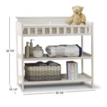 Sorelle Furniture Farmhouse White Changing Table and Changing Pad, Dressing and Diaper Changing Table for Baby Room, Nursery Furniture for Infant-Weathered White - Image 3