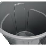 Rubbermaid Commercial 265500GY Round Brute Container Plastic 55 gal Gray - Image 4