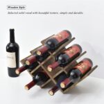 KIRIGEN Wooden 8-Bottle Wine Rack, 3-Tier Countertop Wine Bottle Holder for Cabinets, Bar Cart, Kitchen Counter, Pantry, Dining Room, 16.73 x 5.9 x 11.14 in, XHJJ3-DBR - Image 9