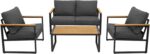 Patio Furniture Set, 4 Pieces Outdoor Patio Furniture with Coffee Table Set, Metal Patio Conversation Sets with Washable and High-Resiliency Sponge Cushions,Upgarded Grey - Image 8
