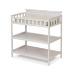 Sorelle Furniture Farmhouse White Changing Table and Changing Pad, Dressing and Diaper Changing Table for Baby Room, Nursery Furniture for Infant-Weathered White - Image 2