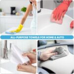 AIDEA Microfiber Cleaning Cloth Roll, Grey 75PK, Reusable Paper Towels Tear Away Cloth, Microfiber Towels for Cars, Wash Cloths, Lint Free Rags for House, Kitchen,Window,Cleaning Supplies 11.5"×11.5" - Image 6