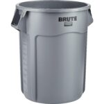 Rubbermaid Commercial 265500GY Round Brute Container Plastic 55 gal Gray - Image 2