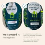 Puracy Natural Dish Soap Refill - Skin-Softening Plant-Based Liquid Dishwashing Detergent Soap, Clean-Rinsing Water-Sheeting Formula (Green Tea & Lime, 48 fl oz) - Image 6