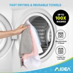 AIDEA Microfiber Cleaning Cloth Roll, Grey 75PK, Reusable Paper Towels Tear Away Cloth, Microfiber Towels for Cars, Wash Cloths, Lint Free Rags for House, Kitchen,Window,Cleaning Supplies 11.5"×11.5" - Image 7