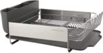 KitchenAid Large Capacity, Fully Size Self Draining Rust Resistatant Satin Coated Dish Rack with Removable Flatware Caddy 20.47-Inch, Gray - Image 2