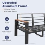 Aoxun Aluminum Patio Furniture Set 7 Seats, Oversized Outdoor Sectional with Washable Thick Cushions, Coffee Table and Waterproof Cover, Patio Conversation Sets for Porch, Balcony, Deck - Image 6