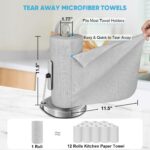 AIDEA Microfiber Cleaning Cloth Roll, Grey 75PK, Reusable Paper Towels Tear Away Cloth, Microfiber Towels for Cars, Wash Cloths, Lint Free Rags for House, Kitchen,Window,Cleaning Supplies 11.5"×11.5" - Image 4