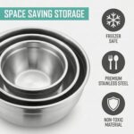Table Concept Mixing Bowls with Airtight Lids, Stainless Steel Nesting Bowl Set for Space Saving Storage, Ideal for Cooking, Baking, Prepping & Food Storage - Image 7