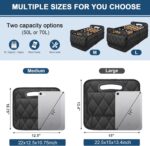 Deosk Car Trunk Organizer for SUV, Car Organizers and Storage with 6 Pocket, Car Accessories for Women/Men 50LWaterproof Polyester Trunk Organizer, Black - Image 3