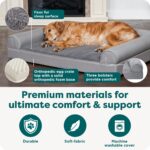 Furhaven Orthopedic Dog Bed for Large Dogs w/ Removable Bolsters & Washable Cover, For Dogs Up to 95 lbs - Faux Fur & Velvet Sofa - Dark Sage, Jumbo/XL - Image 6