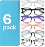 MIGSIR 6 Pack Blue Light Blocking Glasses for Women Men – Stylish Computer & Gaming Glasses, Fashion Square Frame Eyewear - Image 2