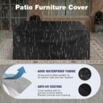 Aoxun Aluminum Patio Furniture Set 7 Seats, Oversized Outdoor Sectional with Washable Thick Cushions, Coffee Table and Waterproof Cover, Patio Conversation Sets for Porch, Balcony, Deck - Image 9