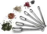 RSVP International Endurance Stainless Steel Spice Measuring Spoons, Set of 6 | 1/8 tsp to 1 Tbsp Measurements | Nest for Easy Storage | Dishwasher Safe | Dry or Liquid | Baking or Cooking - Image 2