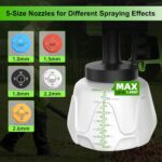 GARDTECH 3-in-1 Electric Paint Sprayer Leaf Blower and Vacuum Cleaner Combo Kit, Spray Paint Gun with 5 Nozzles & 3 Spray Patterns, Handheld Corded Paint Sprayer for Furniture, Fences, Sheds, Walls - Image 5