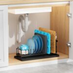 ANTOPY Small Dish Drying Rack - Compact Dish Rack for Kitchen Counter with Silicone Dish Drying Mat, Stainless Steel Dish Drainer for Kitchen Sink Cabinet, Space Saving Plate Rack Cutlery Holder - Image 6
