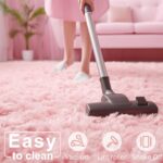Amdrebio Light Pink Round Circle Rug 4Ft for Girls Bedroom, Fluffy Cute Area Rugs for Kids Room Decor Aesthetic, Kawaii Shag Fuzzy Fur Carpet for Nursery, Preppy Dorm, Classroom, Playroom, Teen, Baby - Image 6