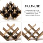 KIRIGEN Wooden 8-Bottle Wine Rack, 3-Tier Countertop Wine Bottle Holder for Cabinets, Bar Cart, Kitchen Counter, Pantry, Dining Room, 16.73 x 5.9 x 11.14 in, XHJJ3-DBR - Image 4