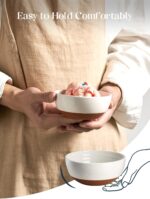 DOWAN 10 OZ Ceramic Bowls Set of 6 - Dessert Bowls for Side Dishes- Small White Bowls for Ice Cream, Snack, Dip, Charcuterie - Dishwasher & Microwave Safe - Image 7