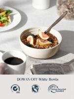 DOWAN 10 OZ Ceramic Bowls Set of 6 - Dessert Bowls for Side Dishes- Small White Bowls for Ice Cream, Snack, Dip, Charcuterie - Dishwasher & Microwave Safe - Image 4