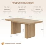 Garvee 70.8" Dining Table for 6 8 10, Modern Dining Room Table with Storage, Wood Kitchen Table with Fluted Legs, Dinner Tables for Kitchen Dining Room,Natural Wood - Image 3