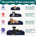 Furhaven Orthopedic Dog Bed for Large Dogs w/ Removable Bolsters & Washable Cover, For Dogs Up to 95 lbs - Faux Fur & Velvet Sofa - Dark Sage, Jumbo/XL - Image 7