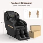 Real Relax 2026 Upgraded 2D SL-Track Massage Chair,Recliner Full Body Zero Gravity with 8 Auto Modes and Upgraded LCD Screen,Added Voice Broadcast,Headrest Cushion,Child Lock and Pause Button,Black - Image 3