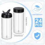 Zhehao 24 Pieces Plastic Spice Containers Plastic Spice Bottles Clear Reusable Large Empty Seasoning Jars with Shaker Lids for Kitchen Storage Seasoning Powder Herbs(16 oz,Cylinder,Clear and Black) - Image 3