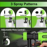 GARDTECH 3-in-1 Electric Paint Sprayer Leaf Blower and Vacuum Cleaner Combo Kit, Spray Paint Gun with 5 Nozzles & 3 Spray Patterns, Handheld Corded Paint Sprayer for Furniture, Fences, Sheds, Walls - Image 4