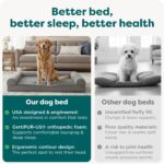 Furhaven Orthopedic Dog Bed for Large Dogs w/ Removable Bolsters & Washable Cover, For Dogs Up to 95 lbs - Faux Fur & Velvet Sofa - Dark Sage, Jumbo/XL - Image 8