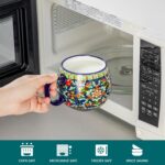vancasso Coffee Mugs Set of 6, Coffee Cups Ceramic 18oz, Porcelain Coffee Mugs for Cappuccino, Latte, Espresso, Colorful Coffee Mugs with Handle, Rounded Boho Mugs, Microwave & Dishwasher Safe - Image 4