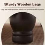 30-Inch Round Storage Ottoman, Modern Ottoman Coffee Table with Removable Top for Living Room, Bedroom, Office (Brown) - Image 6