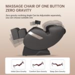 Real Relax 2025 Massage Chair Full Body,Dual Core S Track with Zero Gravity Recliner,Lower Back and Calf Heating, LCD and APP Control,Shiatsu,Bluetooth,Office and Home Use,Black and Gold - Image 6