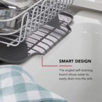 KitchenAid Large Capacity, Fully Size Self Draining Rust Resistatant Satin Coated Dish Rack with Removable Flatware Caddy 20.47-Inch, Gray - Image 6