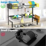 SNSLXH 4 Baskets 2-Tier Over The Sink Dish Drying Rack, 26.57"-35", Large Sink Rack for Kitchen, Extensible and Adjustable, Saving Kitchen Space - Image 7