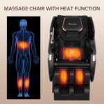 Real Relax 2025 Massage Chair Full Body,Dual Core S Track with Zero Gravity Recliner,Lower Back and Calf Heating, LCD and APP Control,Shiatsu,Bluetooth,Office and Home Use,Black and Gold - Image 8