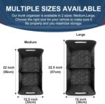 Deosk Car Trunk Organizer for SUV, Car Organizers and Storage with 6 Pocket, Car Accessories for Women/Men 50LWaterproof Polyester Trunk Organizer, Black - Image 9