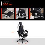 X Rocker PC Computer Gaming Desk Chair with Wheels, College Dorm Room Essentials for Guys and Girls, Adjustable, Ergonomic Office Chair, Gifts for Gamers - Image 3