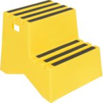 Vestil VST-2-Y Polyethylene Step Stool, 2 Step, Yellow - Image 2