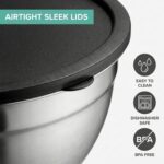 Table Concept Mixing Bowls with Airtight Lids, Stainless Steel Nesting Bowl Set for Space Saving Storage, Ideal for Cooking, Baking, Prepping & Food Storage - Image 5