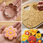 Metal Cookie Cutters Set 9Pcs - Stainless Steel Cookie Cutters includes Heart, Flower, Mouse, Round, Star, Square, Dog Bone Shapes for Baking or Party Decorations - Image 6