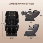 Real Relax 2025 Massage Chair Full Body,Dual Core S Track with Zero Gravity Recliner,Lower Back and Calf Heating, LCD and APP Control,Shiatsu,Bluetooth,Office and Home Use,Black and Gold - Image 3
