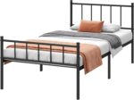 DIIYIV Twin Bed Frame-Classic Metal Platform Bed Frame,Mattress Foundation with Steel Slat Support,Under Foundation Storage,No Box Spring Needed, Easy Assembly, Twin Size - Image 10