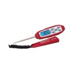 Taylor Digital Instant Read Meat Thermometer for GLP-1 High Protein Meal Prep – Waterproof Kitchen Probe for Chicken, Steak, Lean Cuts, Grill, BBQ – Fast Temperature Check, Blue Backlight Display, Red - Image 2