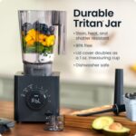 Chefman Obliterator 48 oz Countertop Blender for Smoothies, 1380W Motor to Crush Ice, Nuts, and Frozen Fruit with Stainless Steel Blade, Auto Blend Function, Includes Tamper and Scraper - Image 6
