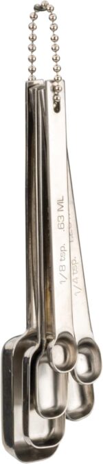 RSVP International Endurance Stainless Steel Spice Measuring Spoons, Set of 6 | 1/8 tsp to 1 Tbsp Measurements | Nest for Easy Storage | Dishwasher Safe | Dry or Liquid | Baking or Cooking - Image 9