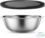 WHYSKO Stainless Steel Mixing Bowl Set, 10 Piece Stainless Steel Mixing Bowls with Lids Set for Food Prep Storage and Serving, Dishwasher Safe for Kitchen Baking Cooking, Silver - Image 8