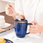 vancasso STARRY Ceramic Coffee Mug Set of 6, 16 Oz Tea Cups with Handle for Latte, Tea, Cappuccino, Milk, Cocoa, Microwave&Dishwasher Safe, Blue - Image 7